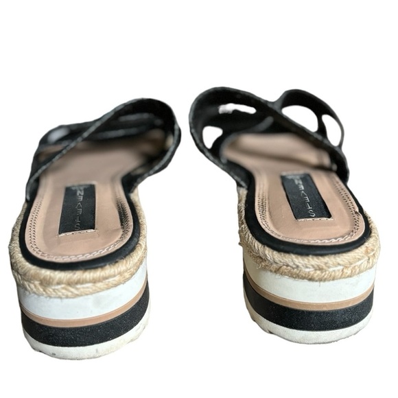 Steven Steve Madden Black Woven Strappy Sandals Size 8 LINZ by Steve Madden - Picture 6 of 12